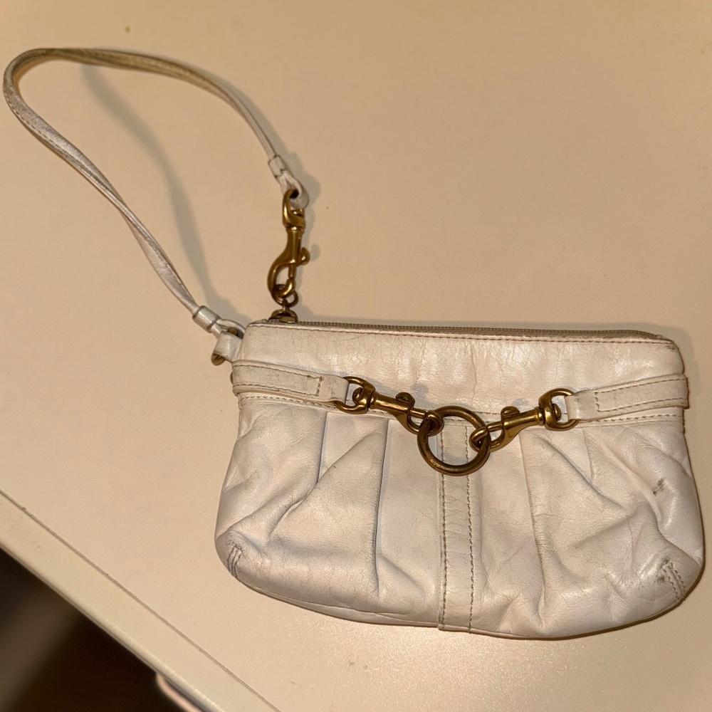 Coach Wristlet White